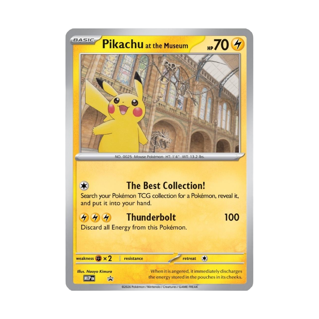 POKÉMON PIKACHU AT THE MUSEUM JUMBO PROMO CARD (SEALED)